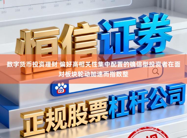 数字货币投资理财 偏好高相关性集中配置的确信型投资者在面对板块轮动加速而指数整